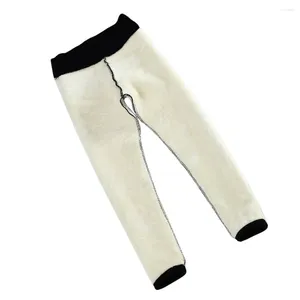 Leggings da donna Pantaloni termici in pile Foderati Mantieni caldo Collant addensato Poliestere (poliestere)