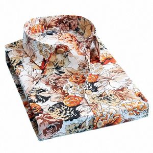 Plus w rozmiarze 5xl 2023 NOWOŚĆ Summer Mens krótki rękaw Hawajskie koszule Cott Casual Floral Shirts Fala Zwykłe odzież męska Fi K7TW#