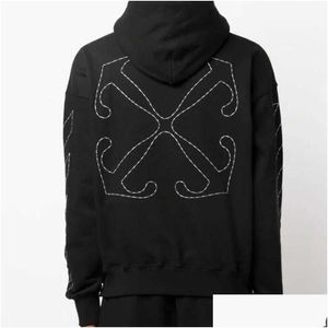 Mens Hoodies 스웨트 셔츠 오프 w 디자이너 패션 까마귀 OW 브랜드 스웨터 힙합 ITI 코트 남자와 여자 커플 느슨한 가을/겨울 코트 OTOJ1