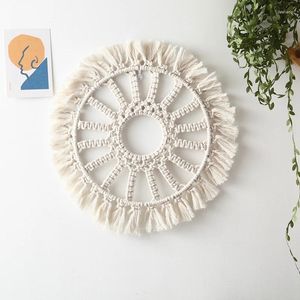 Tapeçarias Grande negócio Macrame Mirror Frame Tapeçaria Tapeçaria Decorativa Bohemia Creative Home Art Decorações