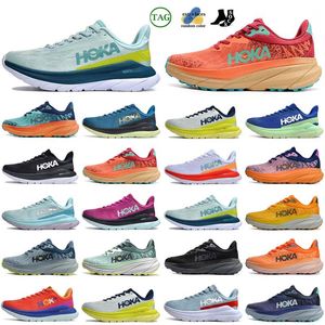 Hokka Cliftoon 9 8 Running Shoes Hokkas Boondi 8 Womens Mens Low Top Mesh Treinadores Triplo Branco Preto Frete Grátis Oon Cloud Cyclamen Sweet Sports Sneakers Tamanho 36-48