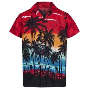 Men's Casual Shirts 2024 Hawaii Summer Clothing Designer 3D Printed Shirt Oversized Trip To Beach Harajuku Flower Camissa Sale