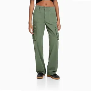 Women's Pants Summer Casual Versatile Military Green Work High Waist Thin Long Solid Color Women 2024 Fashions Clothes