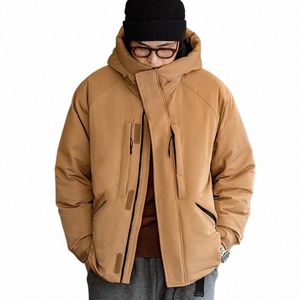 maden Herren Winter Casual Top Entendaunenjacke Outdoor Dicker Mantel Winddichte warme verdickte Jacke Leichter Parka e5U0#