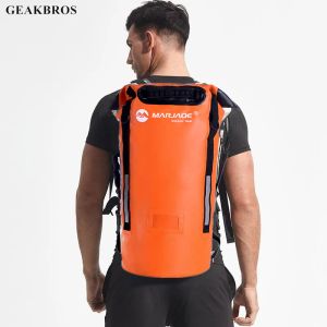 Torby 40L torba pływacka PVC przechowywanie sucha torba Wodoodporna sporty na świeżym powietrzu kempingowe piesze kajak kajak kajak