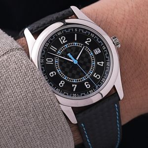 ボックス付きのオリジナルのPatekphilippe Calatrava Mens Luxury Watch Leather Strap Designer Watch