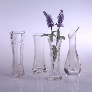 Vaser transparent plastblomma vas kreativ dekoration hem imitation kristall bröllop dekorativt matbord sovrum