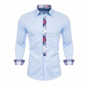 新到着2019ホワイトシャツメンLGスリーブブシンカジュアルシャツメンズシャツ快適な服CAMISA MASCULINA N5141 W5YU＃