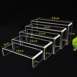 Racks Acrylic Riser Clear Display Stand Cologne Organizer Acrylic Shelves For Figures Toys Cupcake Food Dessert Perfume Display Stand