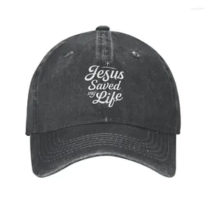 Ball Caps Punk Cotton Jesus Saved My Life Baseball Cap For Women Men Breathable Dad Hat Sports