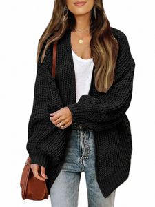 Kobiet kardigan kurtka Lady Cozy Cardigan Sweter Stylowy jesienna zima Kobiet Knitwear Średniej długości Kurtka sweter x3ge##