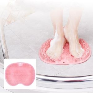 Scrubbers Foot Washing Brush Silicone Bath Foot Massage Pad Mat Shower Massage Bathroom Nonslip Bath Mat Anti Skid Pad for Foot Wash