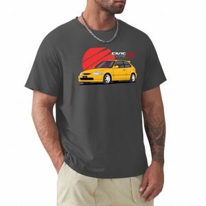 Civic Ek9 Type R-Sunlight Yellow Y-56 T-Shirt Thirts Thirts Design Design الخاص بك قميص العرق الخاص بك tirts for Men Cott 220o#