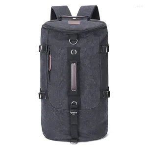 Backpack Large Capacity Rucksack Man Travel Bag Mountaineering Male Luggage Canvas Bucket Shoulder Bags Men Outdoor