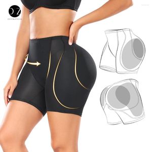 여성 셰이퍼 4 패드 Shapewear Women Hipbupad Control 팬티를 들어 올리는 바디 셰이퍼 팬티 강화 스폰지 패딩 엉덩이