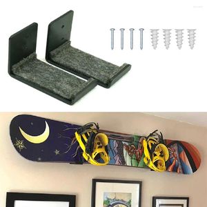 Hooks 2pcs Snowboard Hanger Wall Mount Storage Rack Steel Stand Ski Surf Longboard Display Bracket