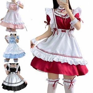lolita Maid Dr Girls Women Lovely Maid Cosplay Anime Costumes Lolita Dres Cafe Waitr Maid Outfit Halen Costume Y9KB#