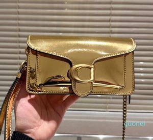 Designer -torba crossbody caoches damska skórzana torebka łańcuch na ramię Mała kwadratowa torba posłańca srebrna