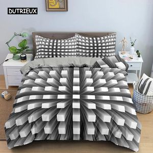 Bedding Sets 3D Duvet Cover Set Luxury Quilt With Zipper Closure 2/3pcs King Comforter Polyester