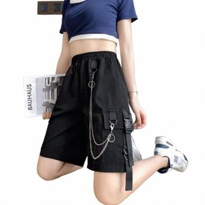 Kvinnor Summer Fi Korea Style Solid Color Wide Leg High Quality Short S Women Casual Loose Harajuku Shorts i9rg#
