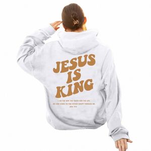 Jesus liebt dich übergroßer grafischer Hoodie Frauen Hip Hop Vintage Kapuzenpullover Pullover Tops für Frauen Trendy Aesthetic Top y0Gb #