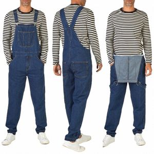 Neue Fi Herren Jeans Overalls High Street Gerade Denim Overalls Hip Hop Männer Cargo Trägerhose Cowboy Männliche Jean Latzhose 45wK #