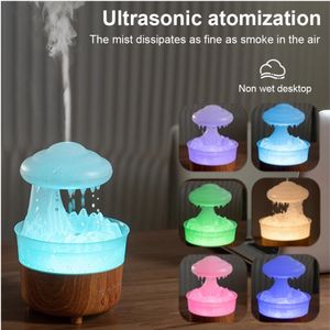 Portable Air Humidifier Aromatherapy Lamp Light Water Drops Diffuser with Romote Control Fragrance Oil Diffuser Decor for Home 240321