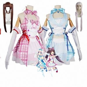 Anime Nekopara Cosplay Costume Chocola Vanilla Theatrical Catgirl Maid Dr Carnival Party Cat-Girl Paradise Idol Lolita strój n3fz#