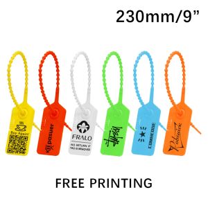 accessories 100 Custom Tearable Security Tag Disposable Plastic Beaded Cable Label Tags Zip Ties for Clothes Food Takeaway Coffee 230mm/9.1"