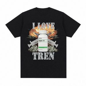 i Love Tren Funny Graphic T Shirt Men Retro Fi O-Neck Oversized T-shirts Unisex 100% Cott Short Sleeve T-shirt Streetwear P5xv#