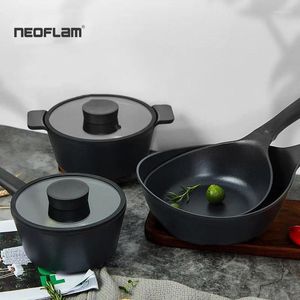 Kochgeschirr-Sets Neoflame Südkorea Antihaft-Topf Haushalts-Bratpfannen-Set Deep Soup Milk Induction Cooker Universal Vulcan