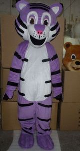 Trajes de mascote espuma roxo tigre boneca dos desenhos animados de pelúcia natal fantasia vestido de halloween traje da mascote