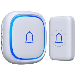 Doorbell Wireless Doorbell IP66 Waterproof Mini Kid Doorbell 1000ft Range 115dB Loud Smart Home Door Bell Chime Kit for Classroom Office