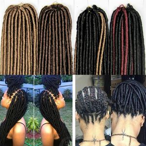 1pcs tığ örgileri yumuşak sahte locs tığ işi saç sentetik örgüsü saç bomba dreadlocks sahte locs soul 18inch tanrıça locs7017972