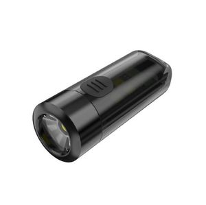 Mini Portable Multifunction Keychain Flashlight 8 Light Modes Built In Battery USB Rechargeable Strong Magnetic Work Light