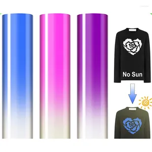 Window Stickers 25cm 100cm PU Color Change HTV Puff Heat Transfer 3D Light Changing Lettering Stamping Film For Tshirt