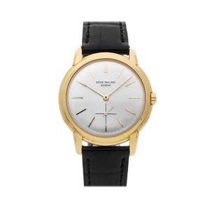 المصمم الفاخر مشاهدة الساعات الميكانيكية Calatrava التلقائي الصفراء الذهب Mens STRAP 3433J WRISTWATCH