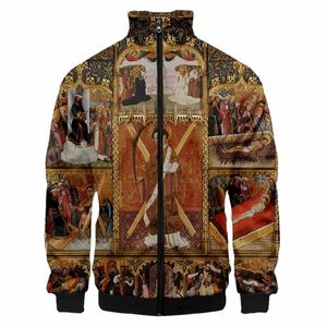 Dunhuang Barroco Luxo Mural 3D Impressão de Corpo Inteiro Inverno Masculino Jaqueta Homens Roupas Streetwear Casal Manga Completa Plus Size Zip Up f2fr #