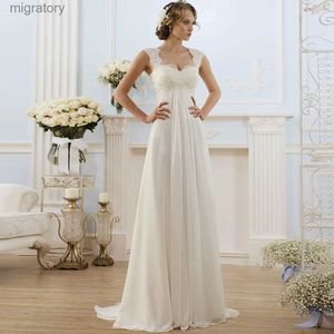 Abiti sexy urbani Abito da sposa semplice in vita impero per donna incinta Chiffon Boho Sposa Vendita calda Plus Size Abito da sposa economico yq240329