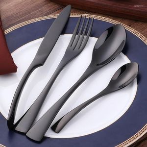 Flatware Sets 4pcs Tableware Set Cutlery Stainless Steel 18/10 Utensils Kitchen Dinnerware Include Knife Fork Spoon