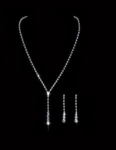 IN STOCK Crystal Bridal Jewelry Set plated Necklace Diamond Earrings Wedding Jewelry Sets for bride Bridesmaids Accessories 6762323