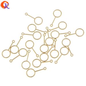 Komponenten Cordial Design 100 Teile/los 12*28MM DIY Zink-legierung Gold Farbe Aushöhlen Runde Ohrringe Basis Zubehör Für ohrringe Machen