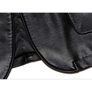 Men's Leather Faux Leather New Fashion Leather Jackets Mens Jacket Button Outwear Mens Coats 2023 Spring Autumn PU Jacket Coat Plus Size 5XL 6XL 7XL 240330