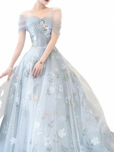 en axel fransk mantel princip mesh tiered bröllop fest vestidos smal midja prom dr fr enkel tryckt kväll dres p2ci#