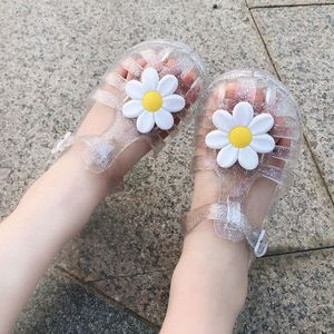 Kids Sandals 여자 검투사 신발 여름 블링 플랫 해변 어린이 쉘 젤리 젤라 샌들 유아 발판 핑크 흰색 검은 골든 n g9kt#