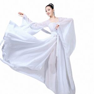 Forntida kvinnors kinesiska stil förbättrade Hanfu Super Immortal och Elegant Ancient Fairy Cool Classical Dance Performance Clothing A5LK#