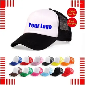 Ball Caps 1pc DIY Customized Logo Baseball For Team Trucker Hats Adult Advertisement Snapback Casquette Custom Pirnt