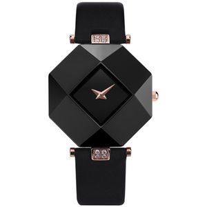 Новые модные роскошные женские часы Новые модные женские деловые часы с керамическим корпусом и кожаным ремешком Relogio Feminino Lady Quartz Wr208U