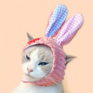 Abbigliamento per cani, cappello decorativo per animali domestici, design per orecchie, nastro di fissaggio, comodo da indossare, morbido gatto divertente