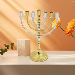 Kerzenhalter Chanukka Menorah Israel Taper Antik Design Halter für Kamin Festival Bankett Wohnzimmer Dekor